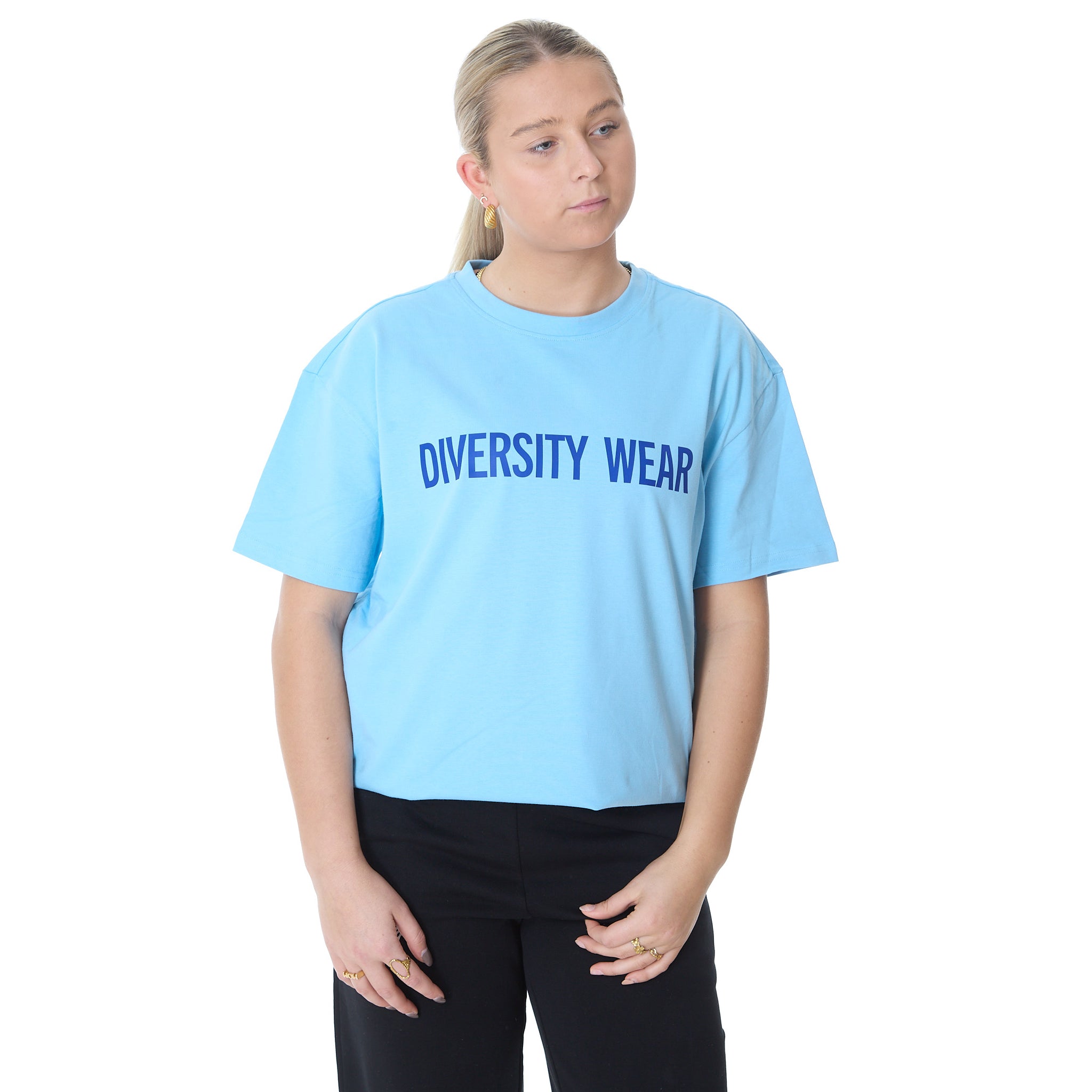 LIMITED | Oversize Diversity T-Shirt - Turkis