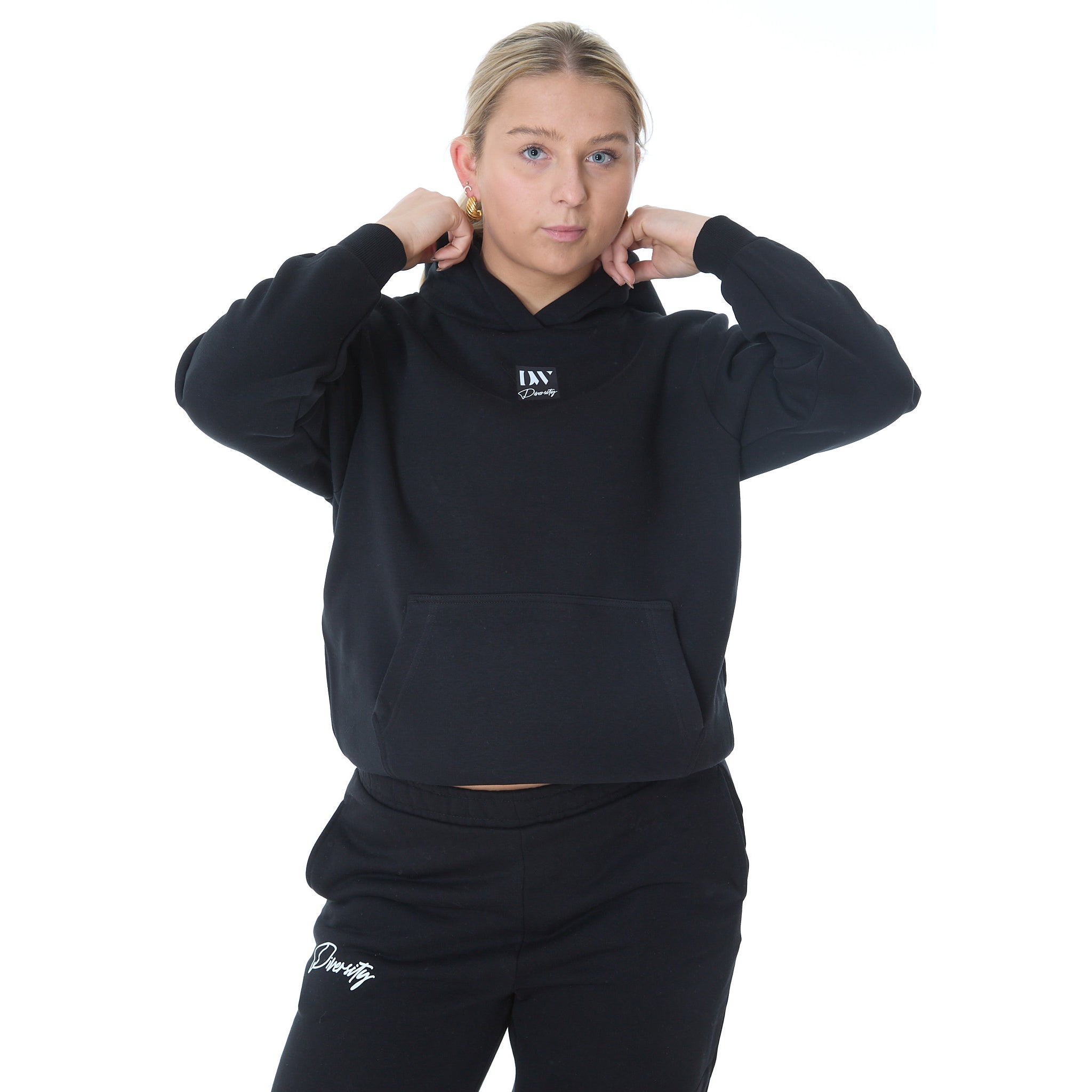 Fluffy Hoody - Sort