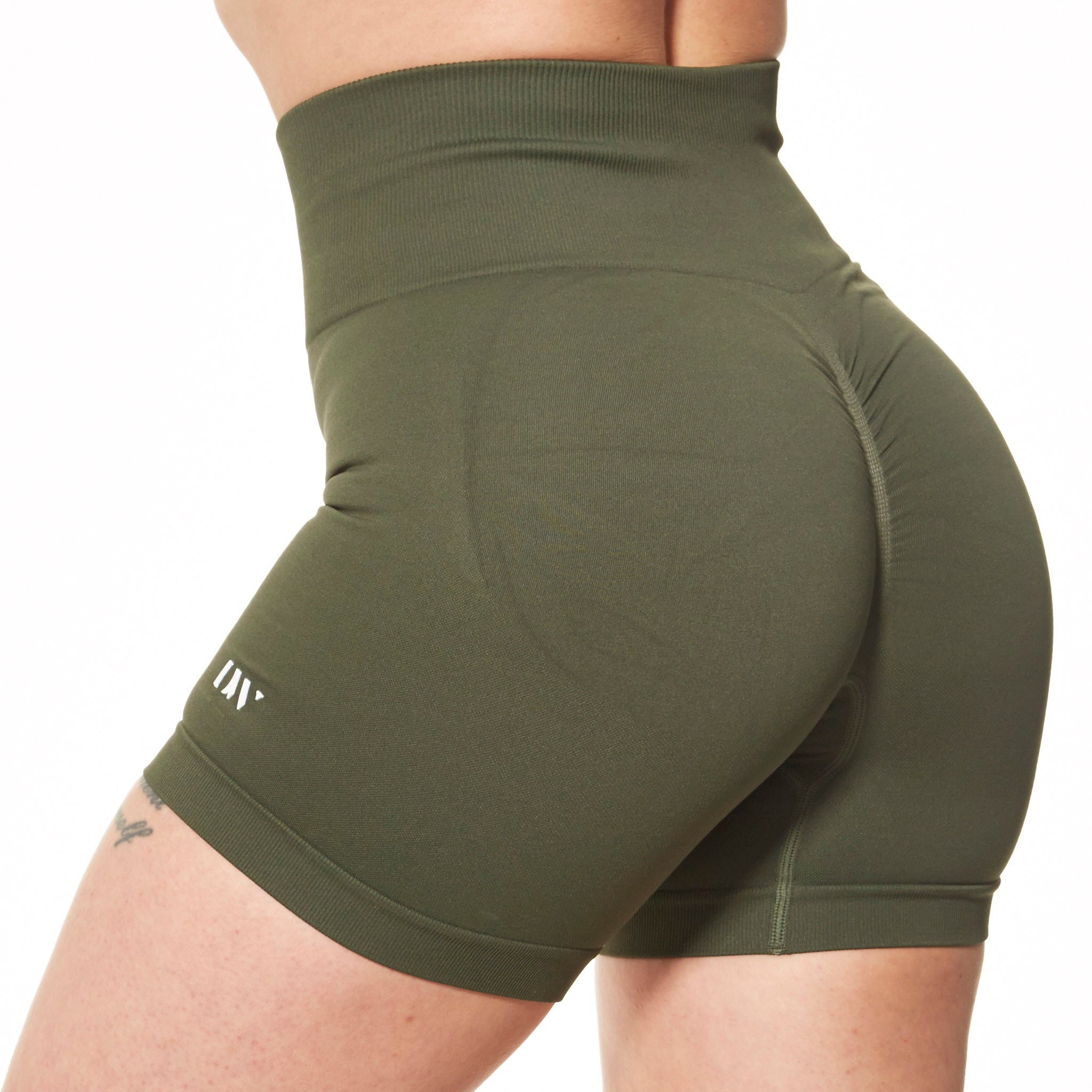 Scrunch Shorts - Oliven
