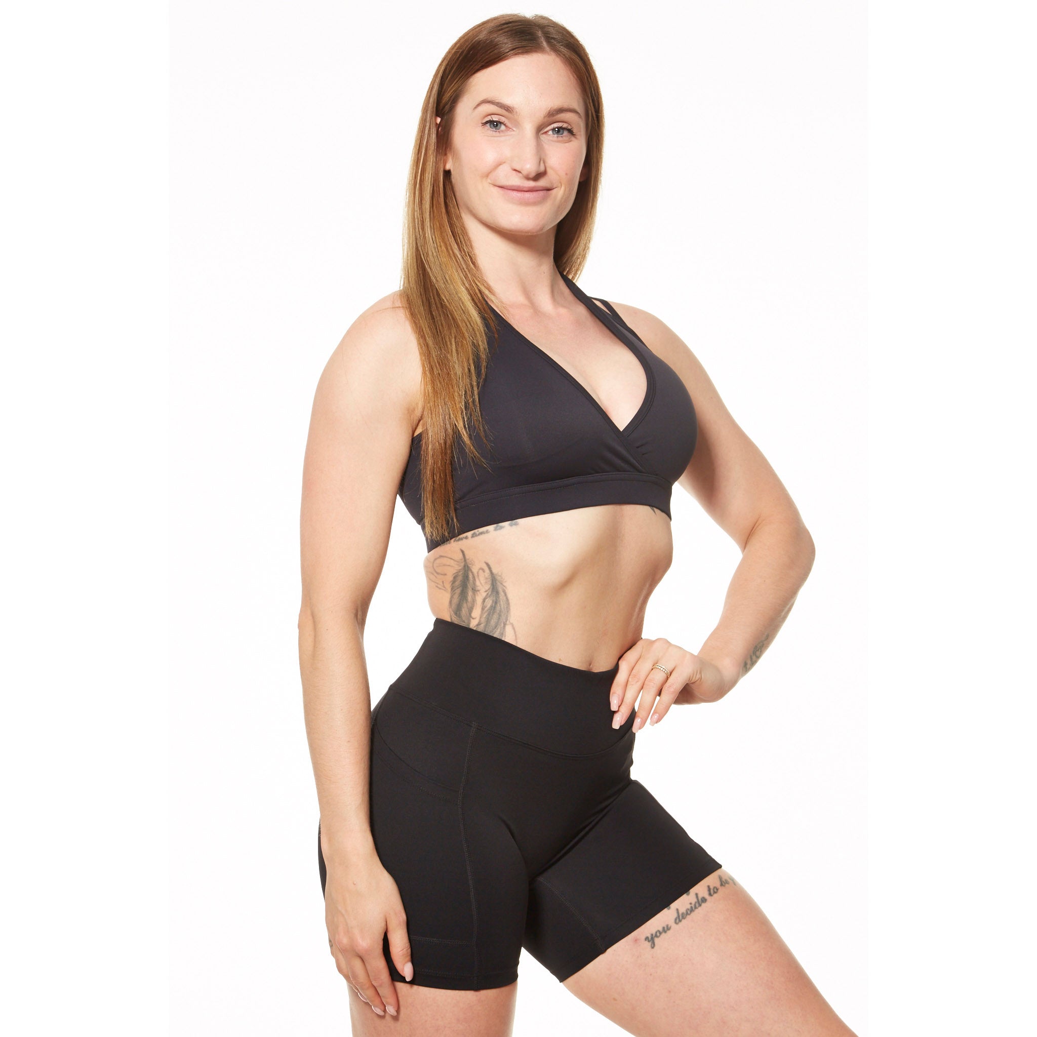 Halterneck Sports BH - Black
