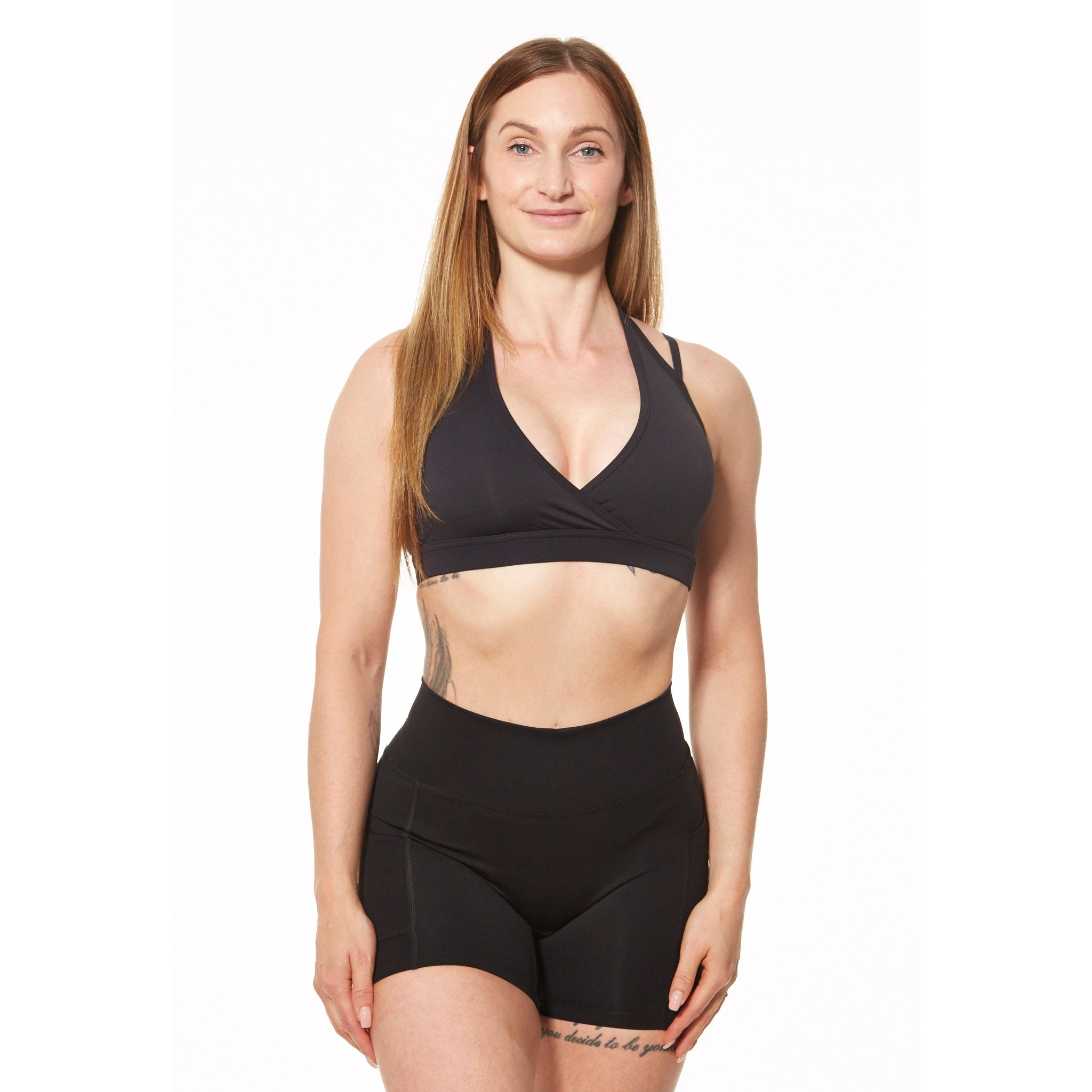 Halterneck Sports BH - Black