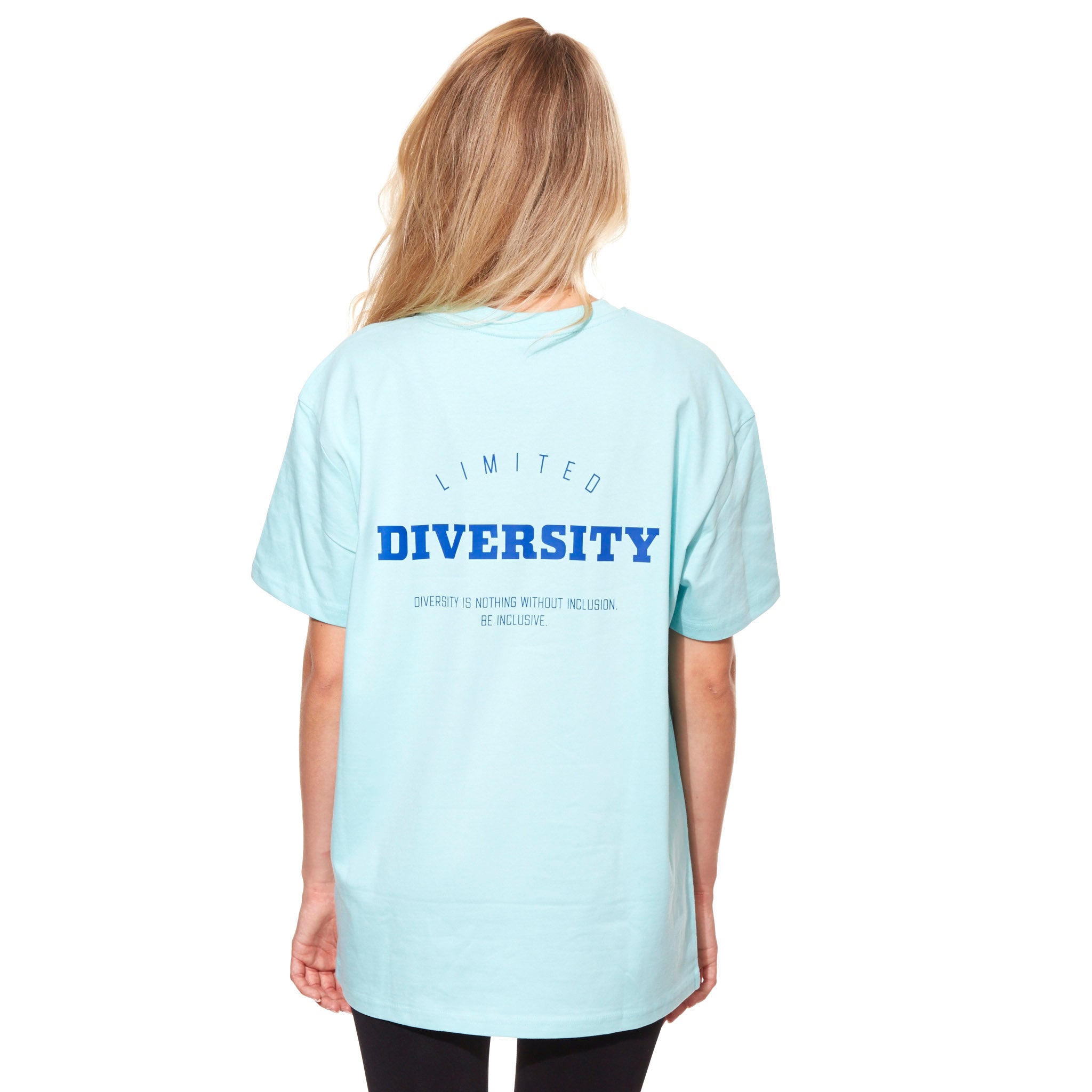 LIMITED | Oversize Diversity T-Shirt - Turkis