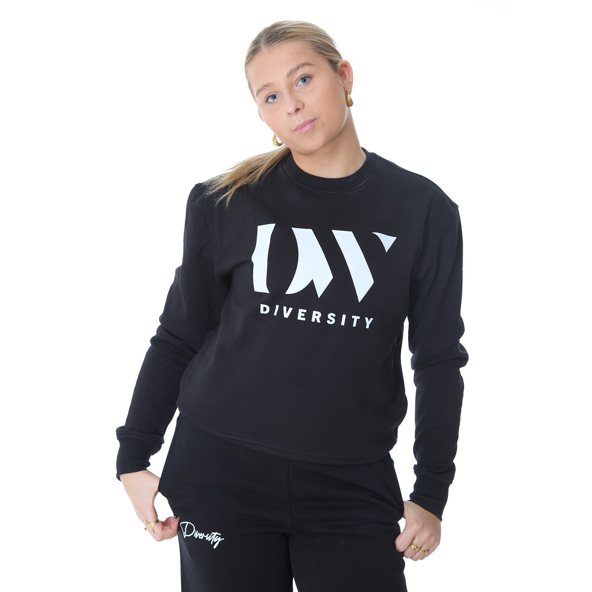 Premium Oversize Sweatshirt i Sort DWèt