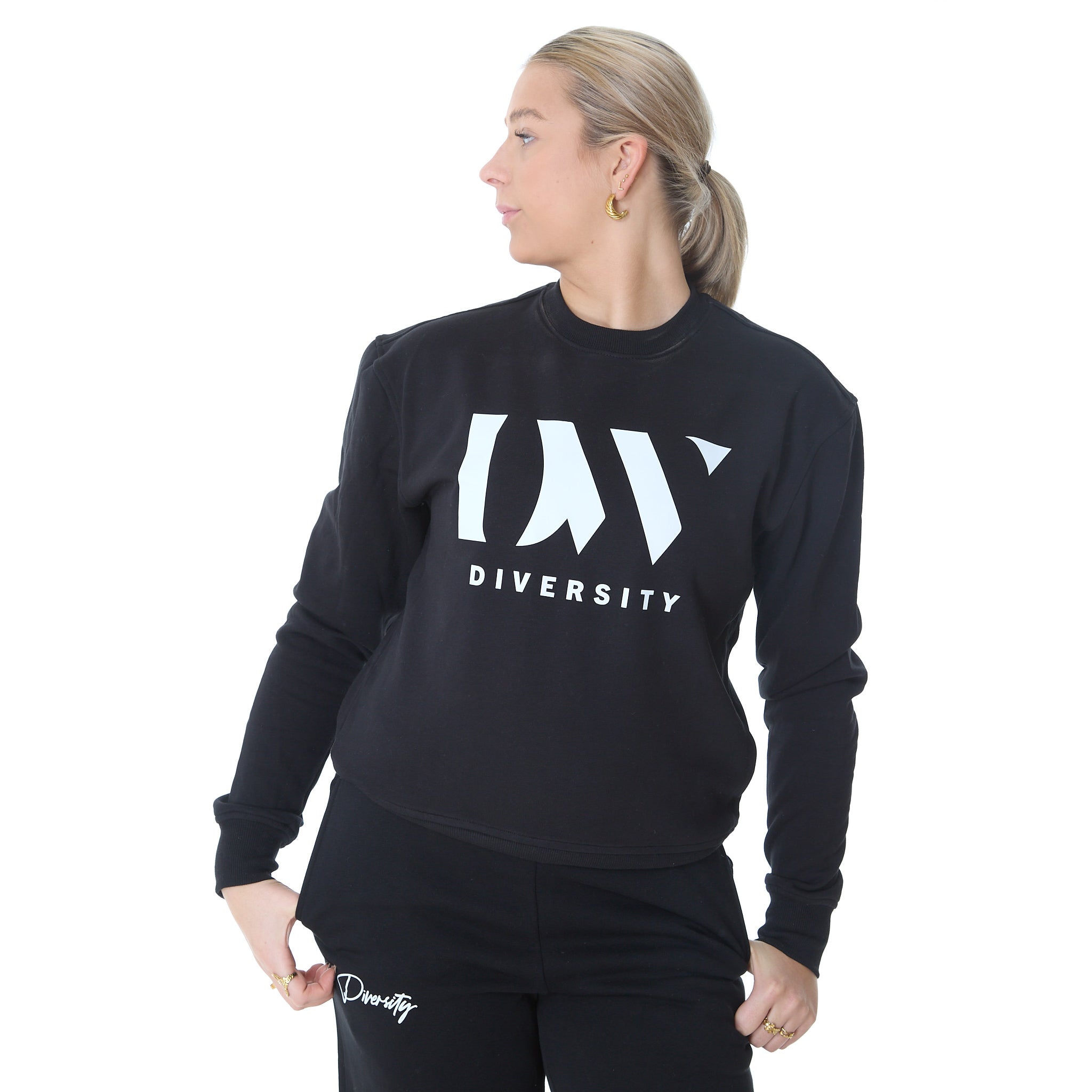 Premium Oversize Sweatshirt i Sort DWèt