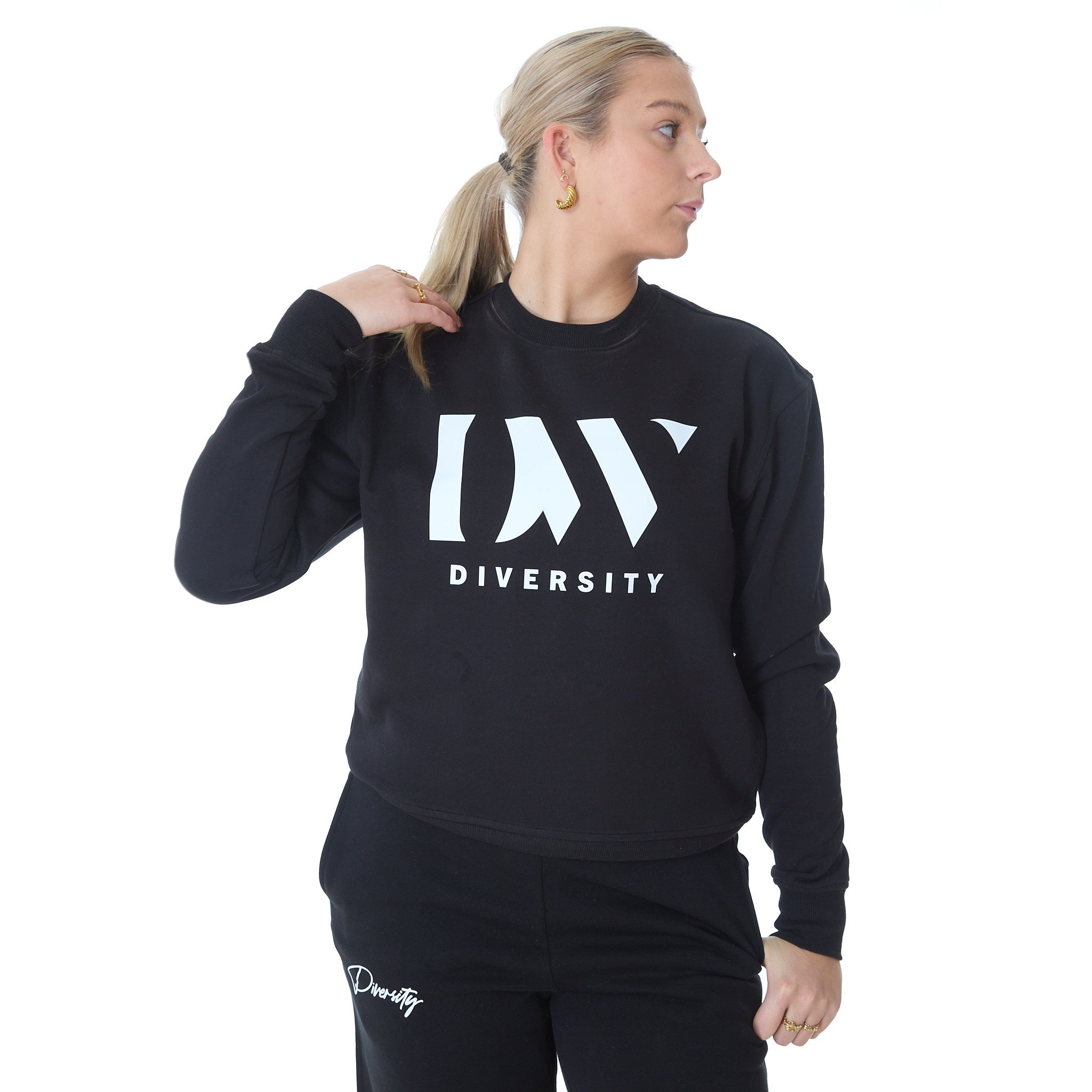 Premium Oversize Sweatshirt i Sort DWèt