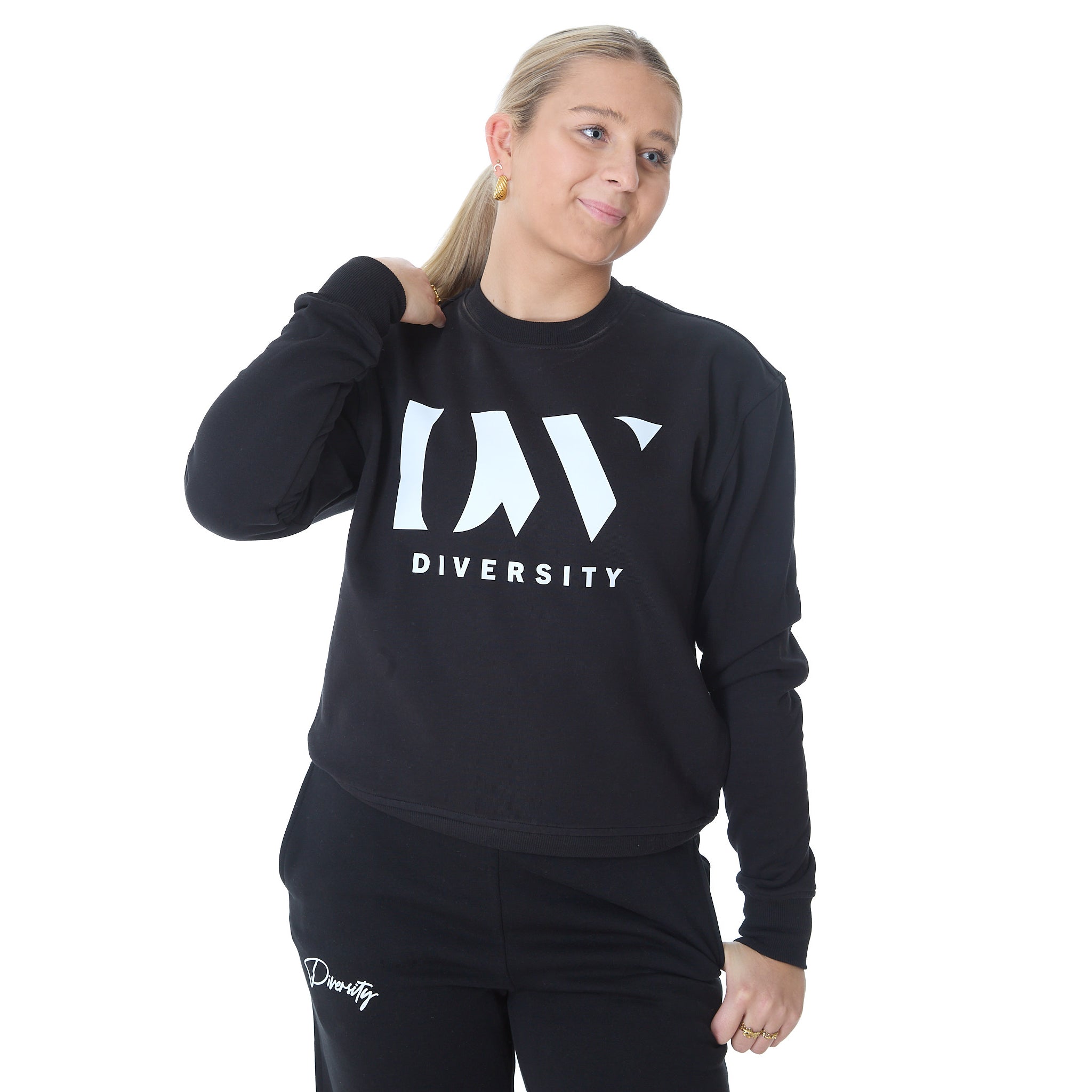 Premium Oversize Sweatshirt i Sort DWèt