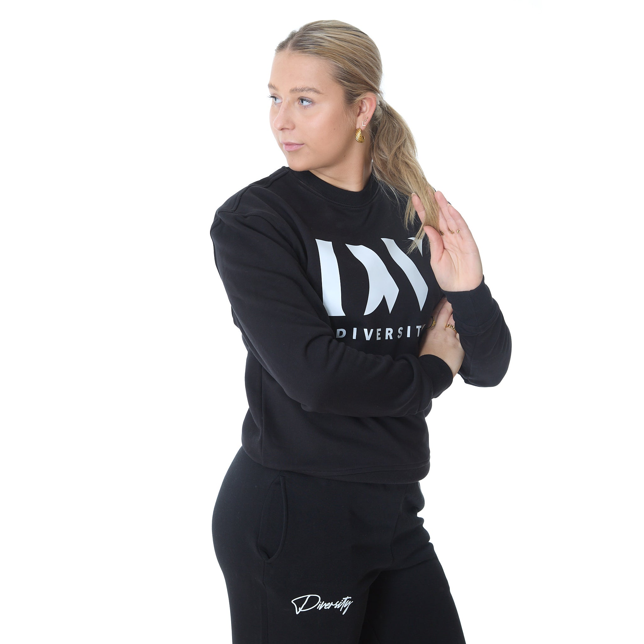 Premium Oversize Sweatshirt i Sort DWèt