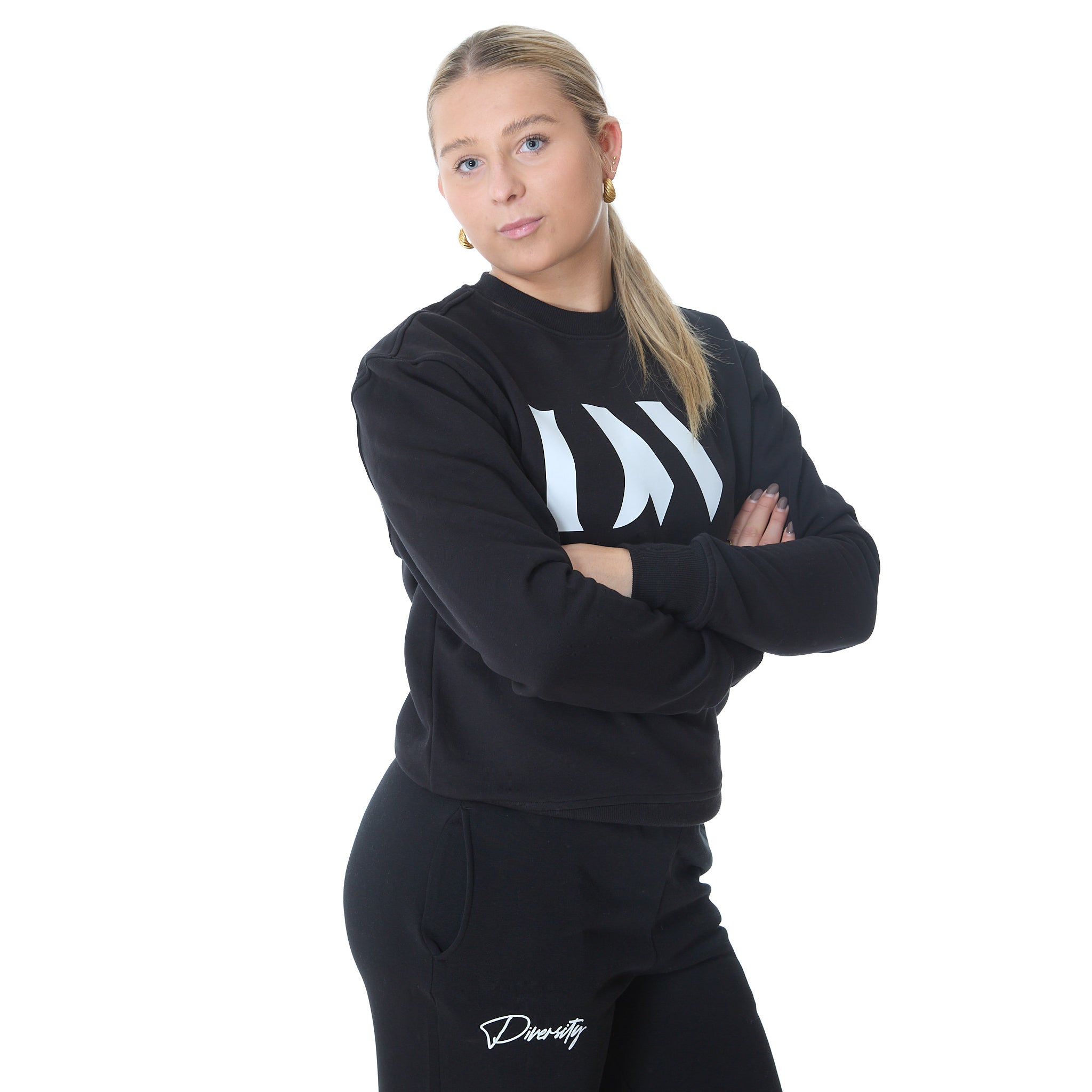 Premium Oversize Sweatshirt i Sort DWèt