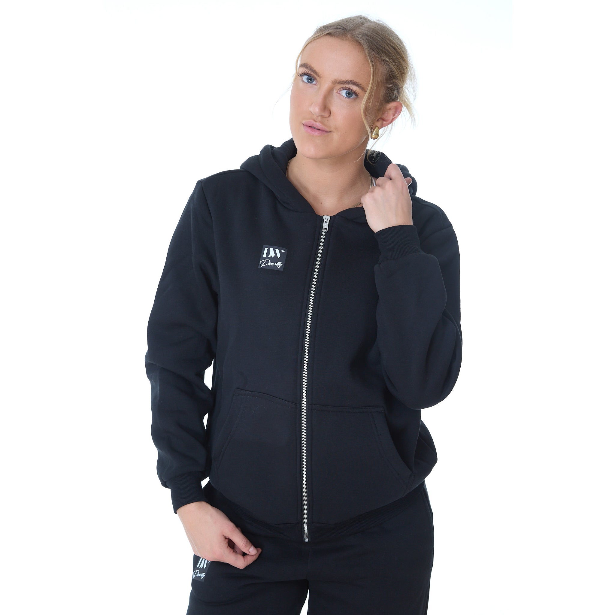 Dame Fluffy Zip Hoody Sort